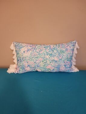 Lilly Pulitzer Sea Life Print Tassel Pillow